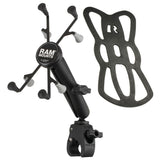 RAM Mount Tough-Claw™ Base w/Long Double Socket Arm & Universal X-Grip® Cradle w/1" Ball f/7" Tablets