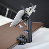 RAM Mount Tough-Claw™ Base w/Long Double Socket Arm & Universal X-Grip® Cradle w/1" Ball f/7" Tablets