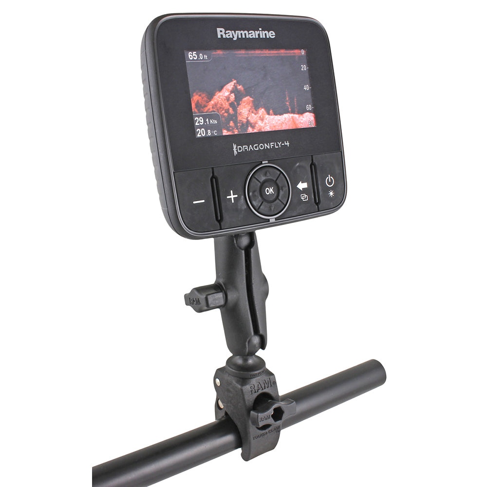 RAM Mount Small Tough-Claw™ Base w/1" Ball & M6 x 30 SS Hex Head Bolt f/Raymarine Dragonfly-4/5 & WiFish