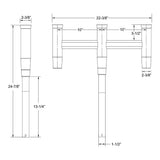 TACO Deluxe Trident Rod Holder Cluster Straight