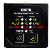 Fireboy-Xintex Propane Fume Detector w/2 Plastic Sensors - No Solenoid Valve - Square Black Bezel Display