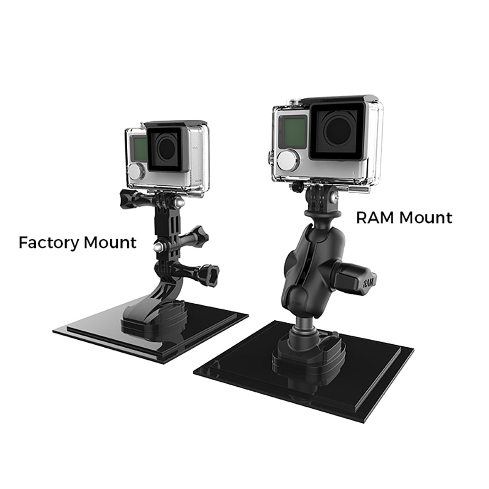 RAM Mount RAM 1" Ball Adapter for GoPro® Bases with Short Arm and Action Camera Adapter