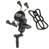 RAM Mount Fork Stem Mount w/Short Double Socket Arm & Universal X-Grip® Cell/iPhone Cradle