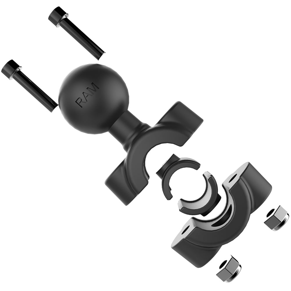 RAM Mount RAM® Torque™ 3/8" - 5/8" Diameter Mini Rail Base with 1" Ball, Short Arm and X-Grip® for Larger Phones