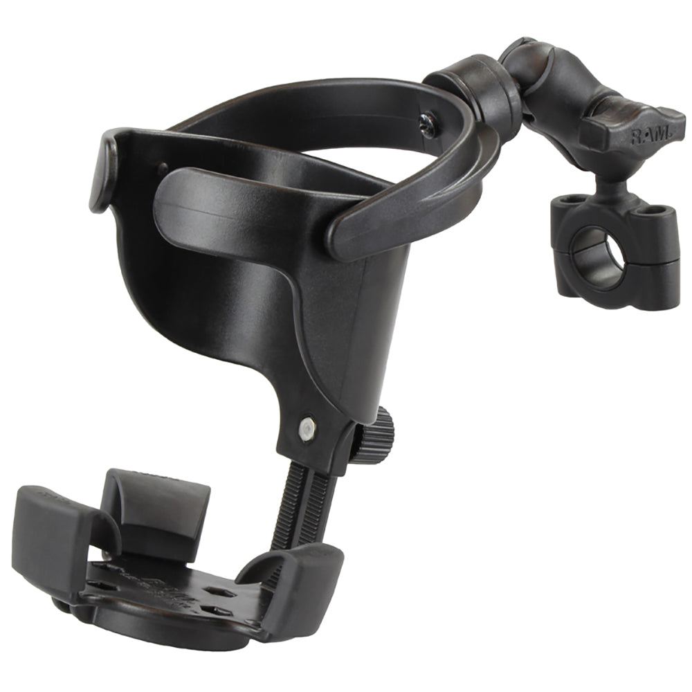 RAM Mount RAM Level Cup™ XL with Torque™ 3/4" – 1" Diameter Rail Base and Short Arm