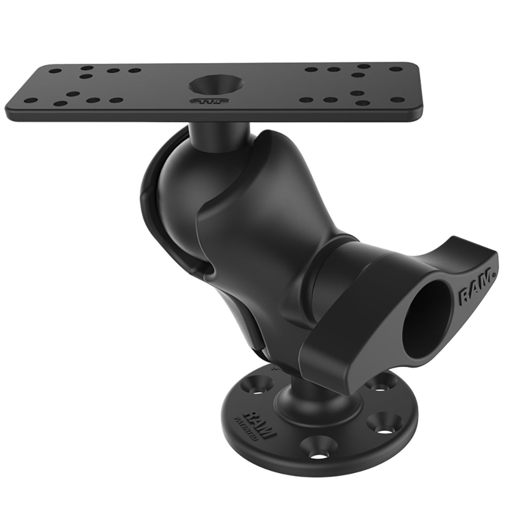 Ram Mount Universal D Size Ball Mount with Short Arm and Hi-Torq™ Wrench for 9"-12" Fishfinders and Chartplotters