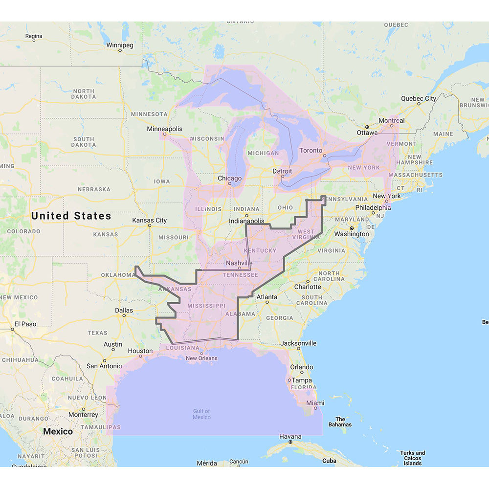 Furuno Gulf of Mexico, Great Lakes & Rivers - Vector Chart & Standard Resolution Satellite Photos f/Part of the Great Lakes - Unlock Code