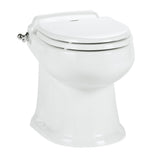 Dometic™ MasterFlush 8740 White Electric Macerating Toilet - Raw/Fresh Water
