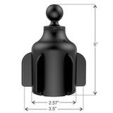 RAM Mount RAM® Stubby™ Cup Holder Mount w/Diamond Plate