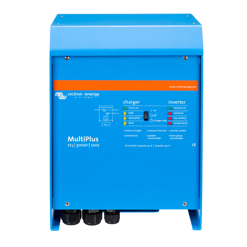 Victron MultiPlus Inverter/Charger 12VDC - 3000VA - 120VAC w/ 120AMP Battery Charger - 50AMP Transfer Switch (UL LISTED)