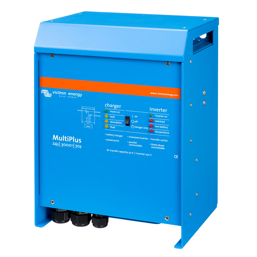 Victron Multiplus Inverter/Charger 24V DC - 3000W - 120V AC w/70AMP Battery Charger - 50AMP Transfer Switch (UL LISTED)