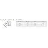 Viega MegaPress 3" 45° Carbon Steel Elbow w/FKM - Double Press Connection - Smart Connect Technology