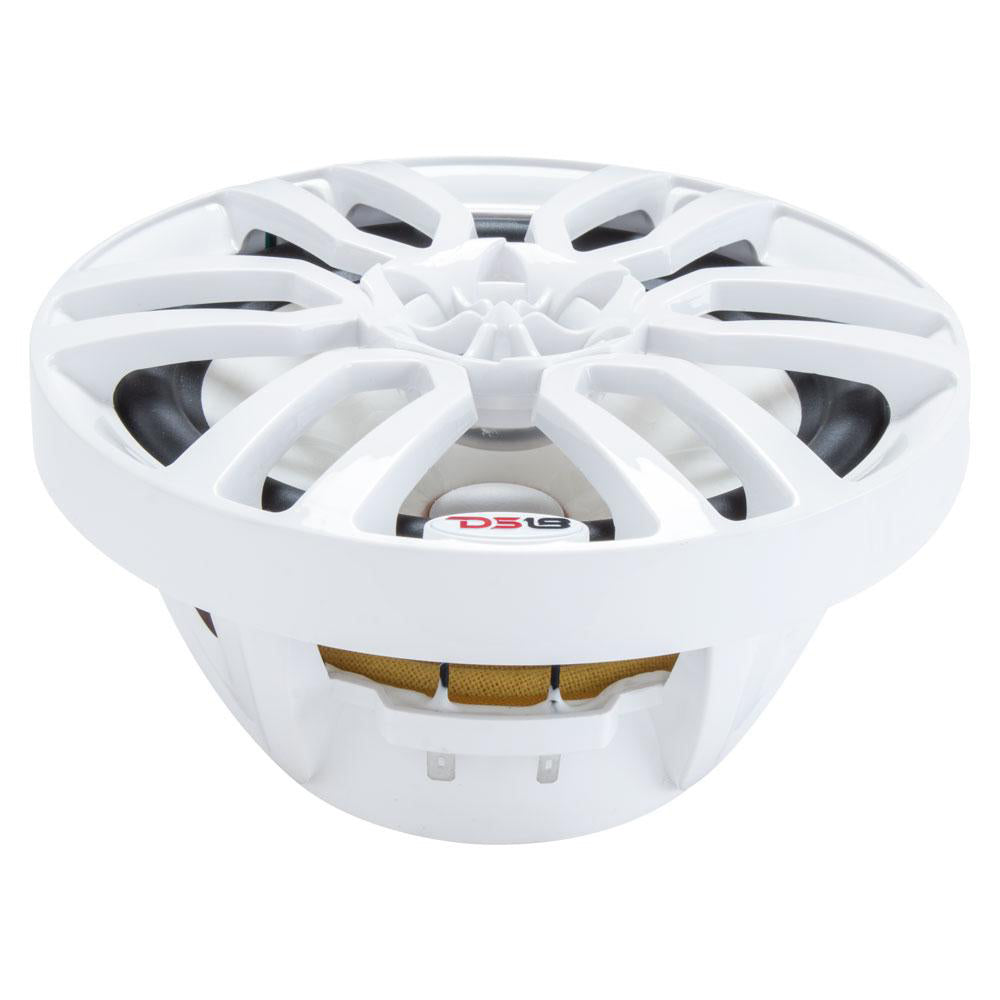 DS18 HYDRO 6.5" 2-Way Marine Speakers w/ RGB Lights - White
