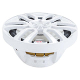 DS18 HYDRO 6.5" 2-Way Marine Speakers w/ RGB Lights - White