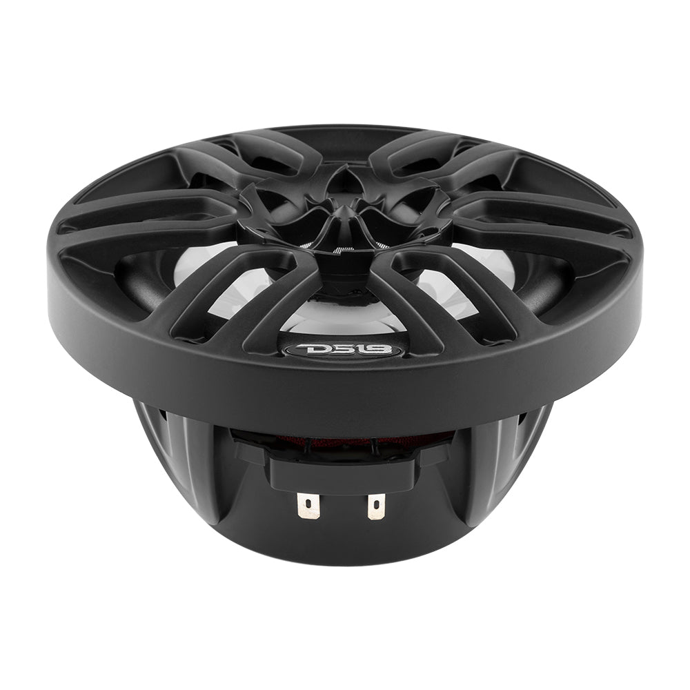 DS18 HYDRO 6.5" 2-Way Marine Speakers w/ RGB  Lights - Matte Black
