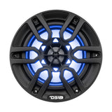 DS18 HYDRO 6.5" 2-Way Marine Speakers w/ RGB  Lights - Matte Black