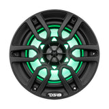 DS18 HYDRO 6.5" 2-Way Marine Speakers w/ RGB  Lights - Matte Black