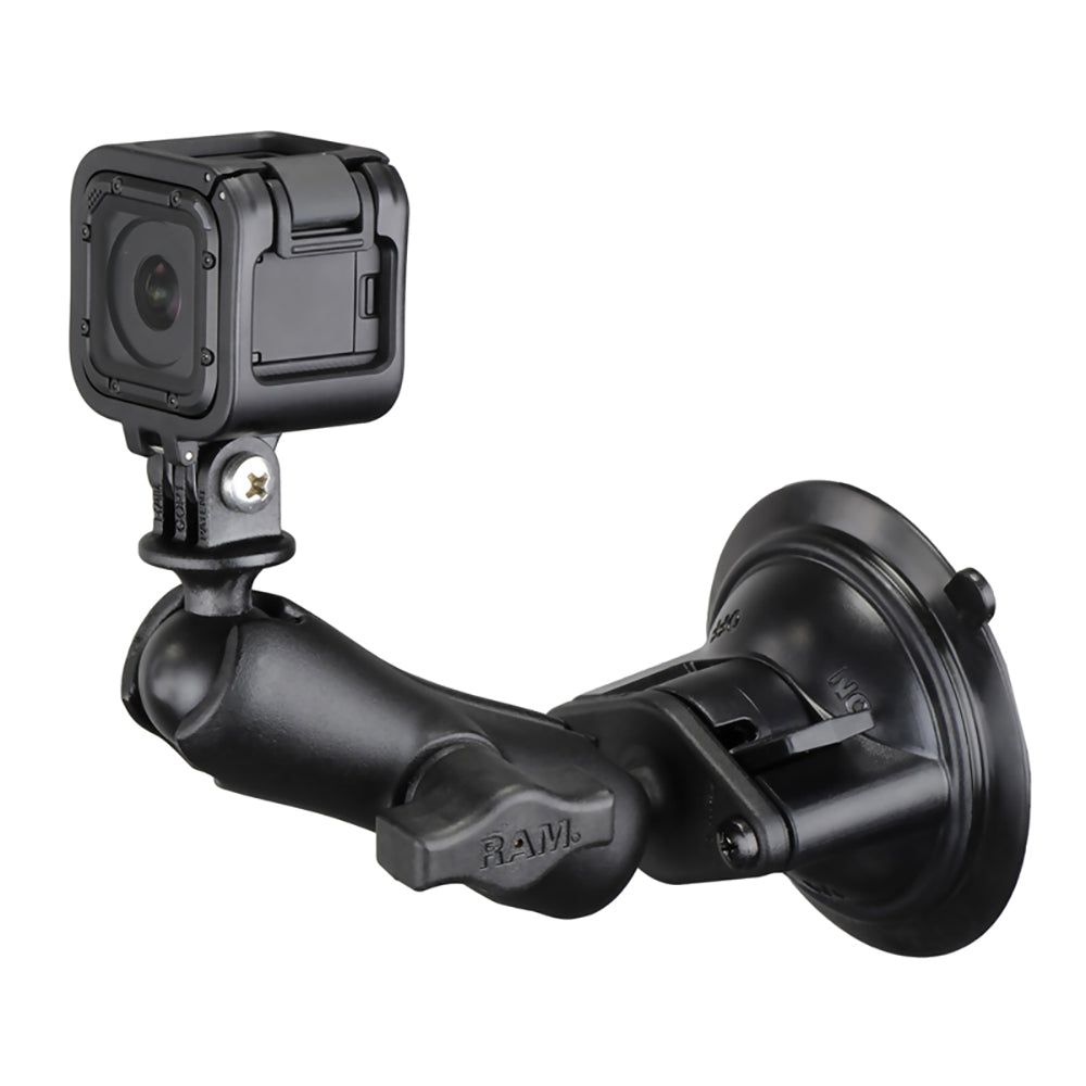 RAM Mount RAM® Twist-Lock™ Suction Cup Mount w/Universal Action Camera Adapter