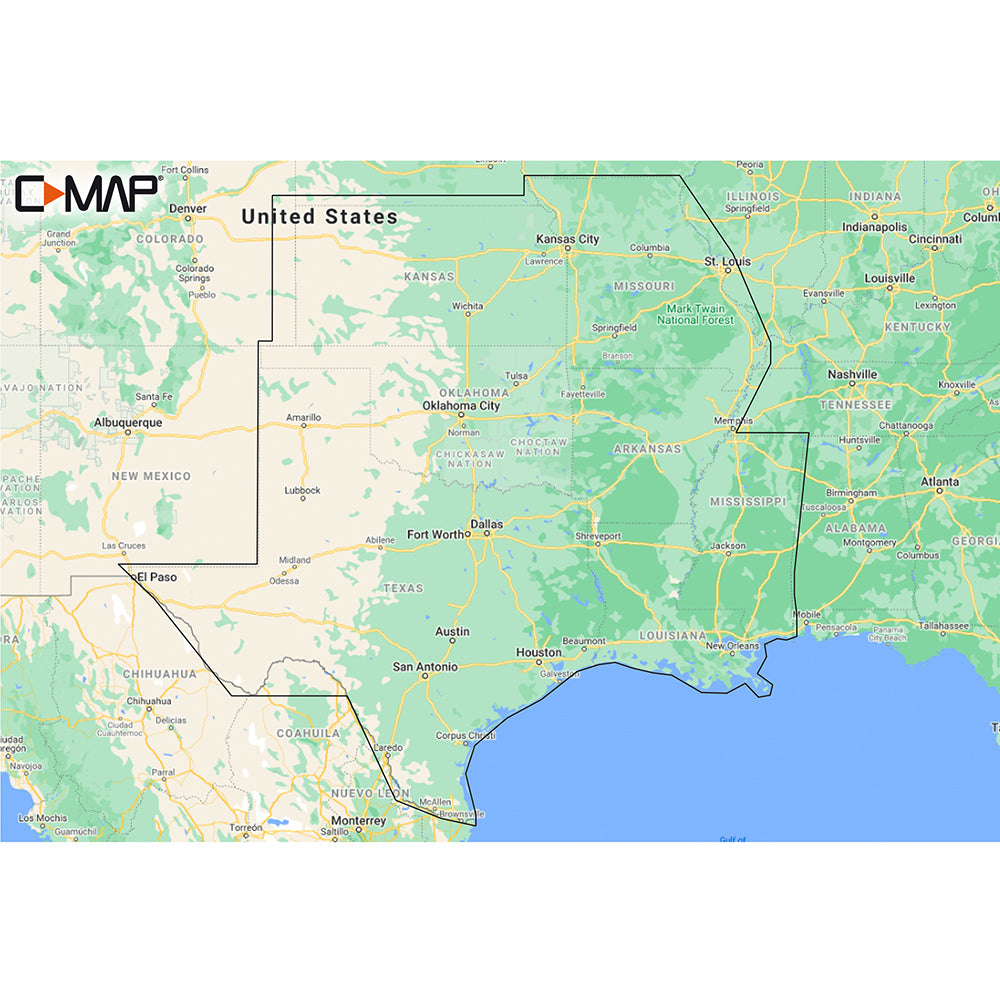 C-MAP M-NA-Y215-MS US Lakes South Central REVEAL™ Inland Chart