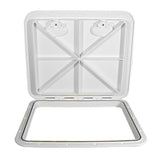 Beckson 18x21 Rectangular Hatch - White - ASA Material Acrylonitrile Styrene Acrylate
