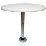 Springfield White Oval Table Package - 18" x 30" Threadlock