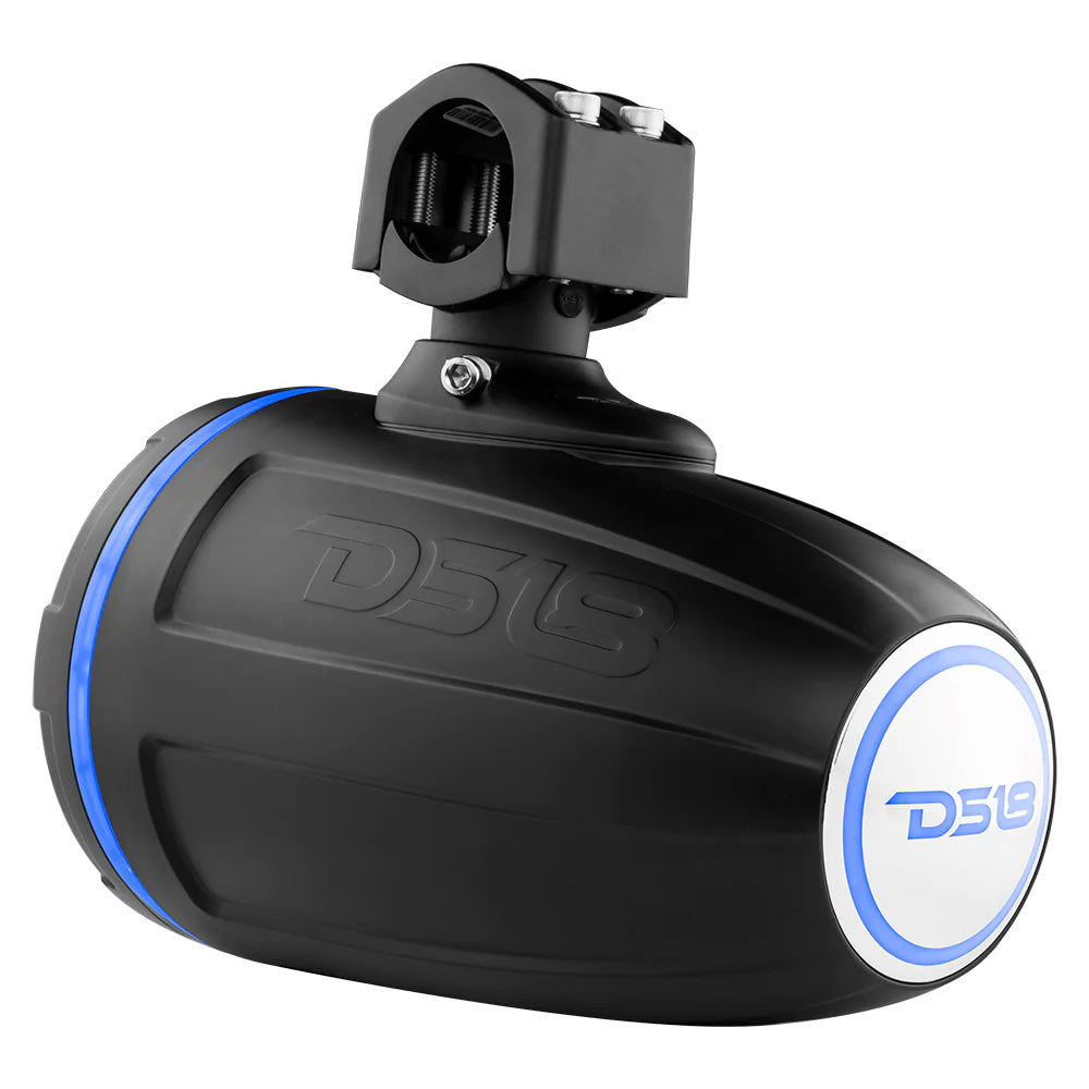 DS18 HYDRO 1.75" Driver Wakeboard Pod Tower Speaker w/Integrated RGB LED Lights - Black - 900W