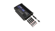 A 4 bank lithium battery charger with a digital display and multiple charging ports.