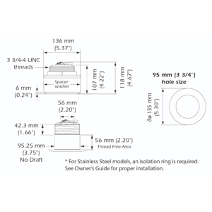 B175C Medium CHIRP Tilted Element Thru-Hull Transducer (Mix & Match)