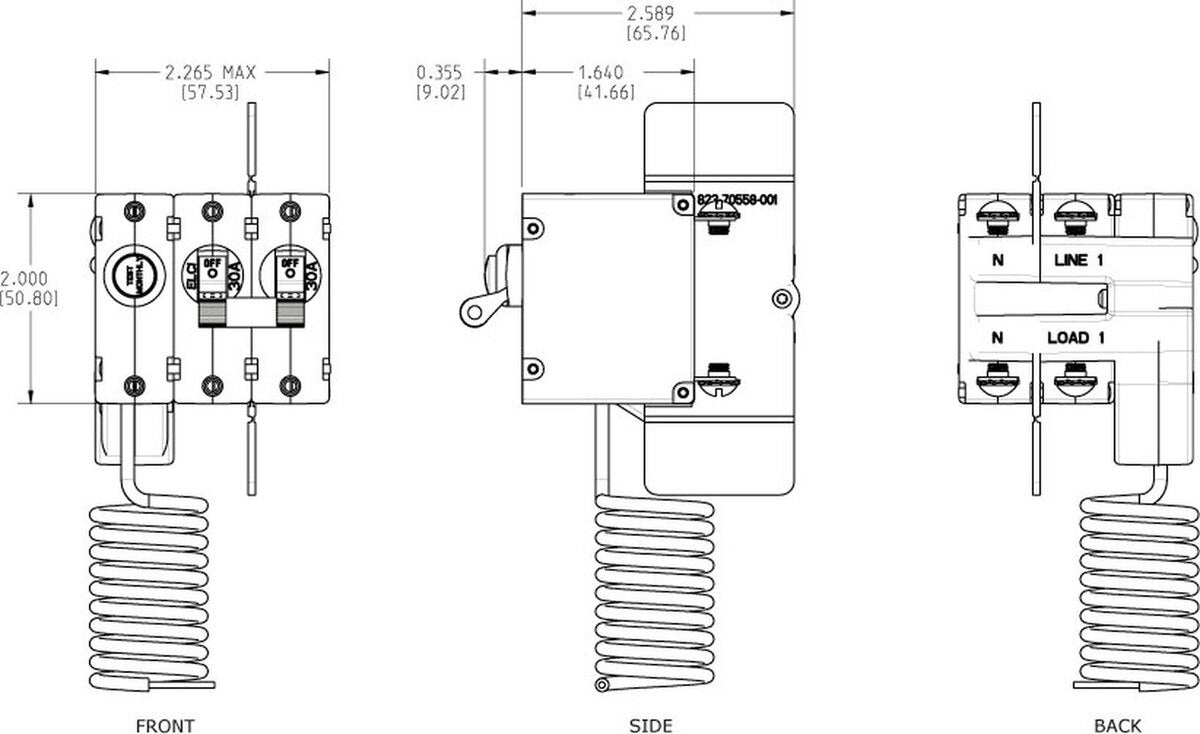 A-Series ELCI 30A 120v AC Double Pole Main Circuit Breaker