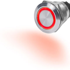 Push Button Red LED Switch - Off/On