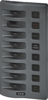Weather Deck Switch Panel - 8 Circuit + Integrated Fuse Panel