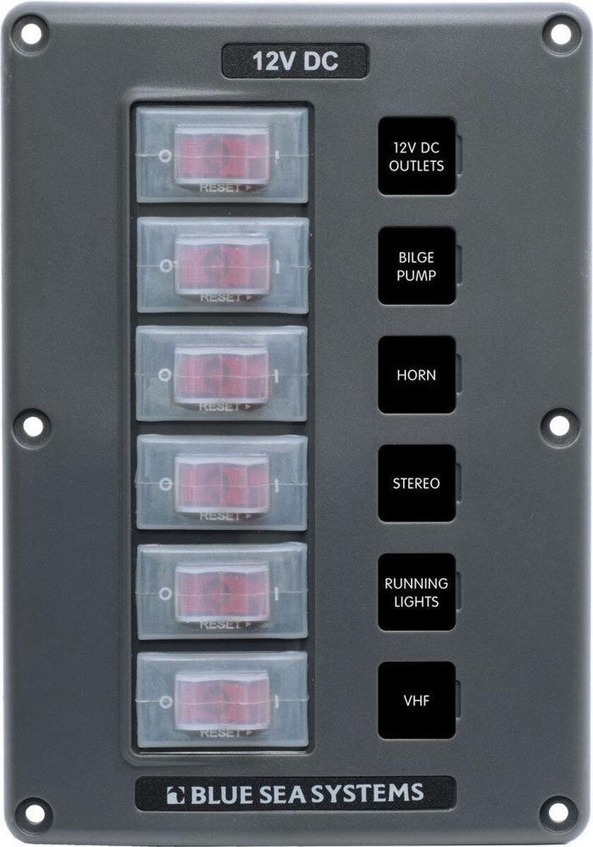 Water-Resistant Breaker Switch Panel - 6 Circuit