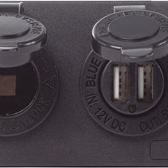 Circuit Accessory Panel - Socket + Dual USB + Volt Meter