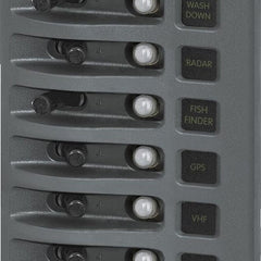 Weather Deck Switch Panel - 8 Circuit + Integrated Breaker Panel