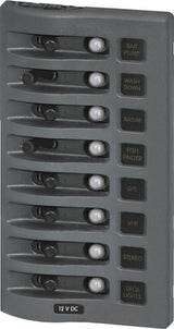 Weather Deck Switch Panel - 8 Circuit + Integrated Breaker Panel