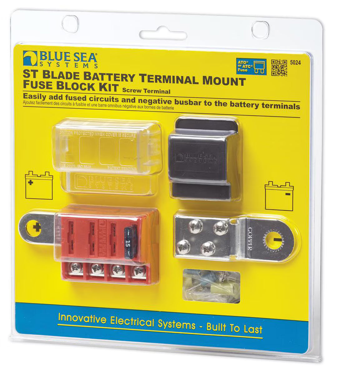 Battery Terminal Fuse Block - 4-Gang w/ Cover