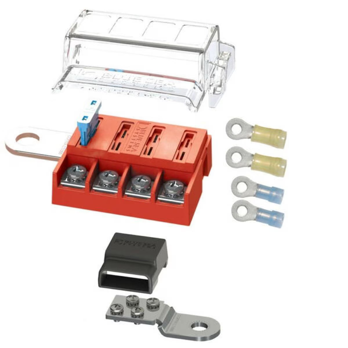 Battery Terminal Fuse Block - 4-Gang w/ Cover
