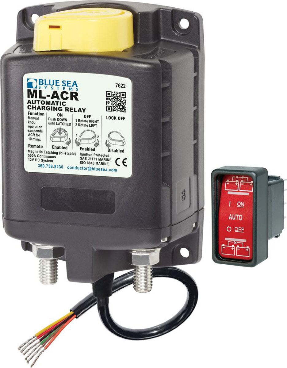ML-ACR Automatic Charging Relay with Manual Control - 12vDC 500A