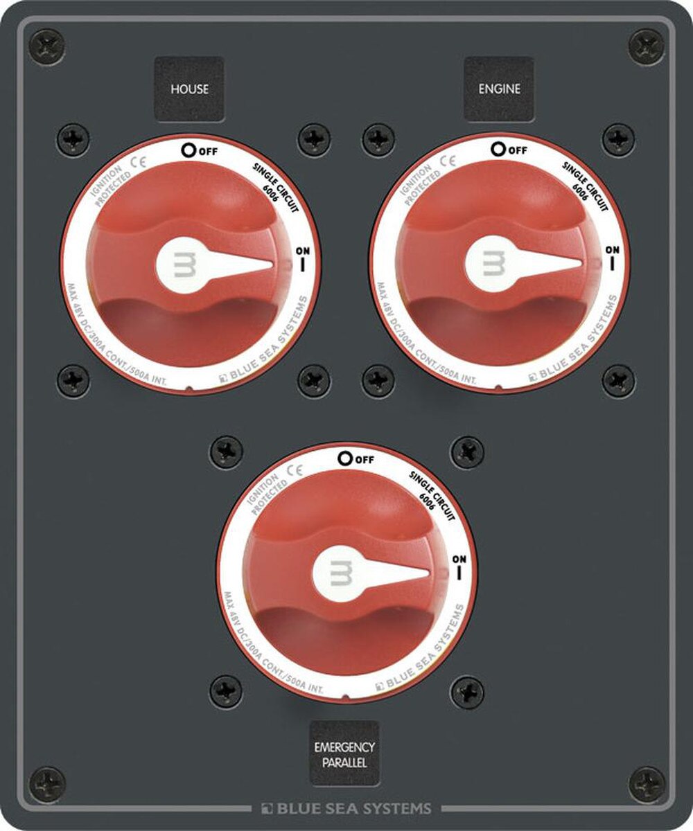 Traditional Metal Dual Bank Battery Management Panel