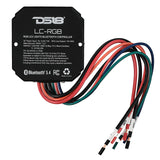 DS18 LC-RGB RGB LED lights Bluetooth controller with wiring on a white background