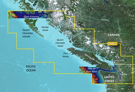 BlueChart G3 Vision - Vancouver To Dixon Entrance (VCA501L)