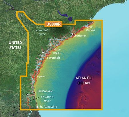 BlueChart G3 Vision - Charleston To Jacksonville (VUS008R)