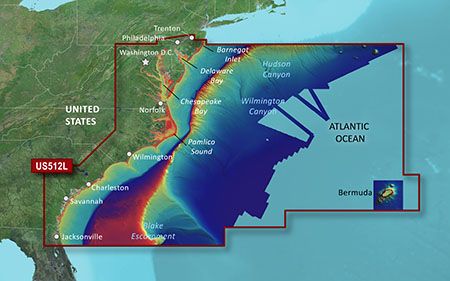 BlueChart G3 Vision - Mid Atlantic (VUS512L)