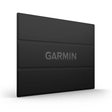 A black magnetic screen cover for a GPS device with the Garmin logo at the center.