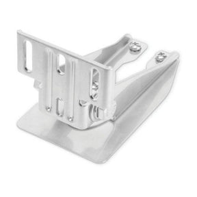 A metal transducer bracket designed for mounting transducers to the transom of a boat.