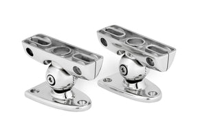 A pair of deck mounting fixtures for ETXv2 and ETXv3 models.