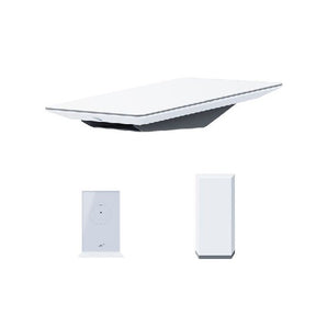 An image showing a StarLink satellite internet antenna bundle, including a rectangular antenna and two cylindrical devices, likely components of the SL Router.