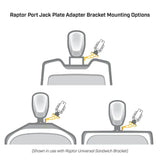 Raptor Jack Plate Bracket - Port (2" Setback / 4" Rise)