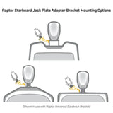 Raptor Jack Plate Bracket - Starboard (2" Setback / 6" Rise)