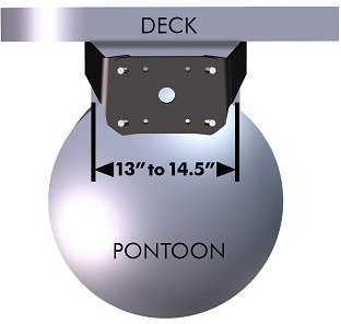 Pontoon Mounting Bracket - 13-14.5"